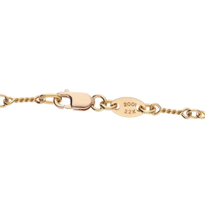 Chrome Hearts 22K Twist Chain Yellow Gold Necklace Size 18
