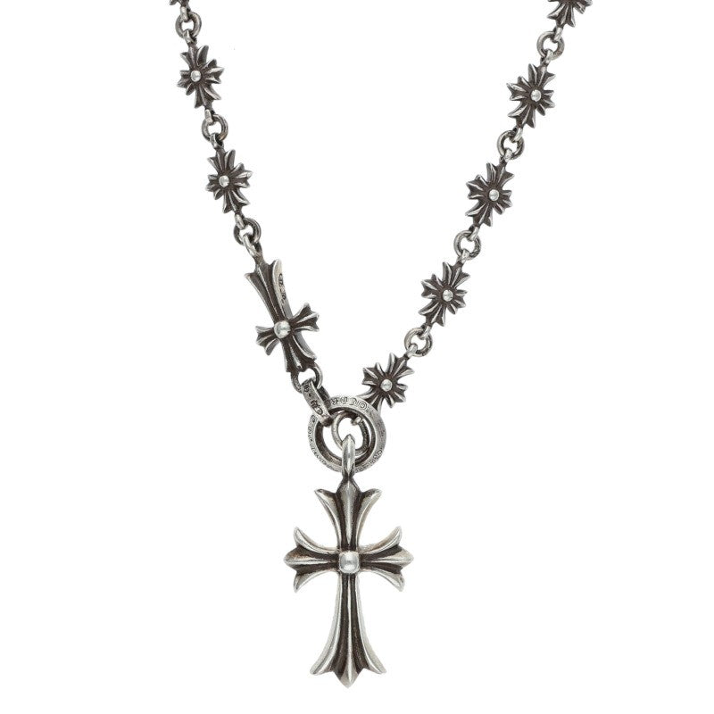 Chrome Hearts 925 Choke Chain Silver Necklace Size 32INCH