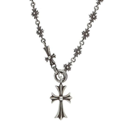 Chrome Hearts 925 Choke Chain Silver Necklace Size 32INCH