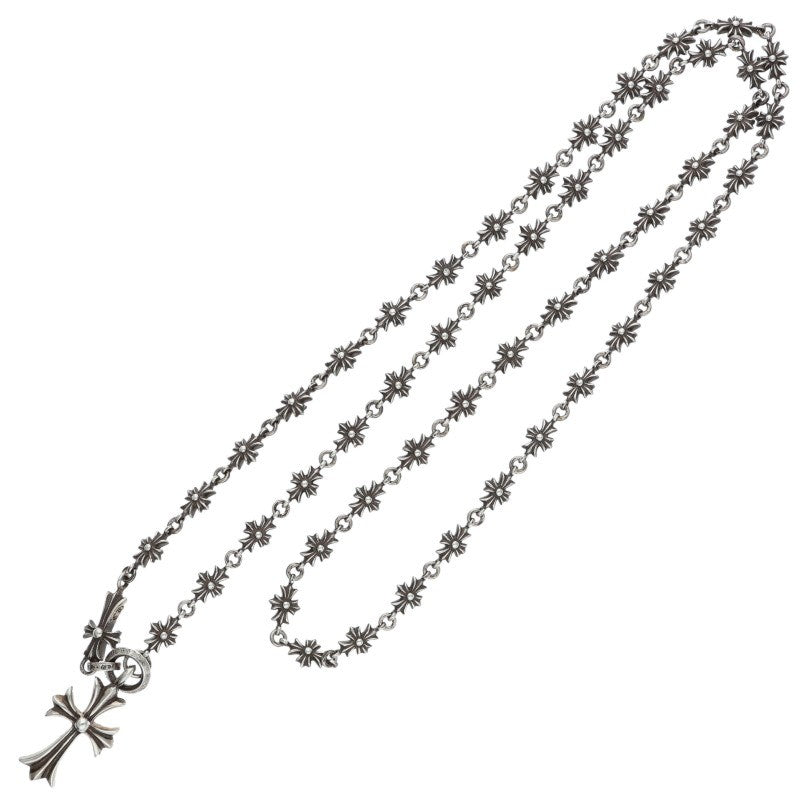 Chrome Hearts 925 Choke Chain Silver Necklace Size 32INCH