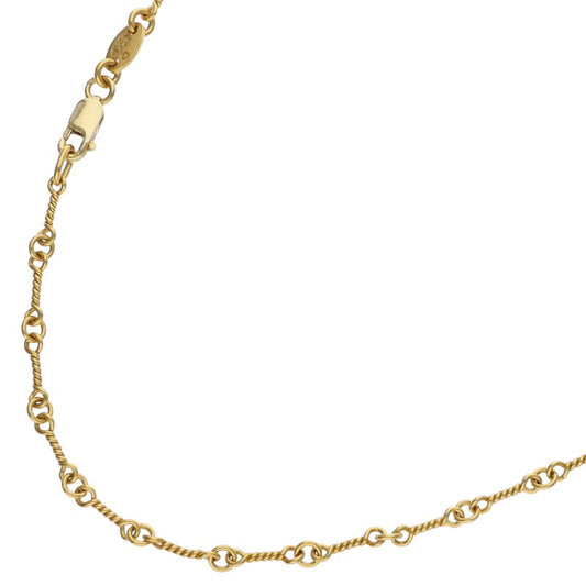 Chrome Hearts 22K Twist Chain Gold Necklace Size 18INCH