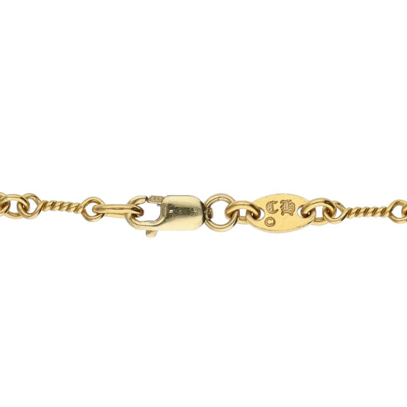 Chrome Hearts 22K Twist Chain Gold Necklace Size 18INCH
