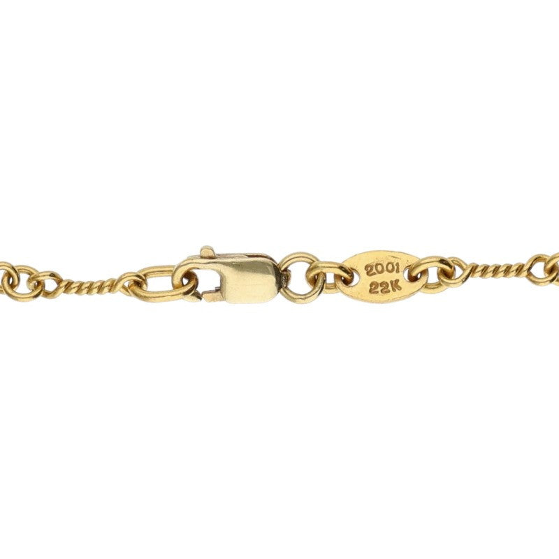 Chrome Hearts 22K Twist Chain Gold Necklace Size 18INCH