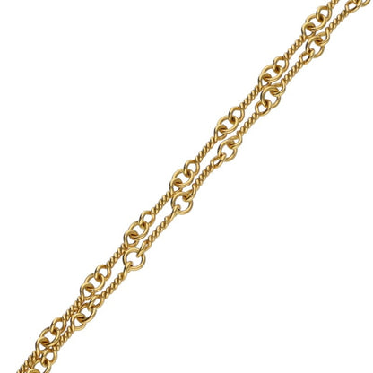 Chrome Hearts 22K Twist Chain Gold Necklace Size 18INCH