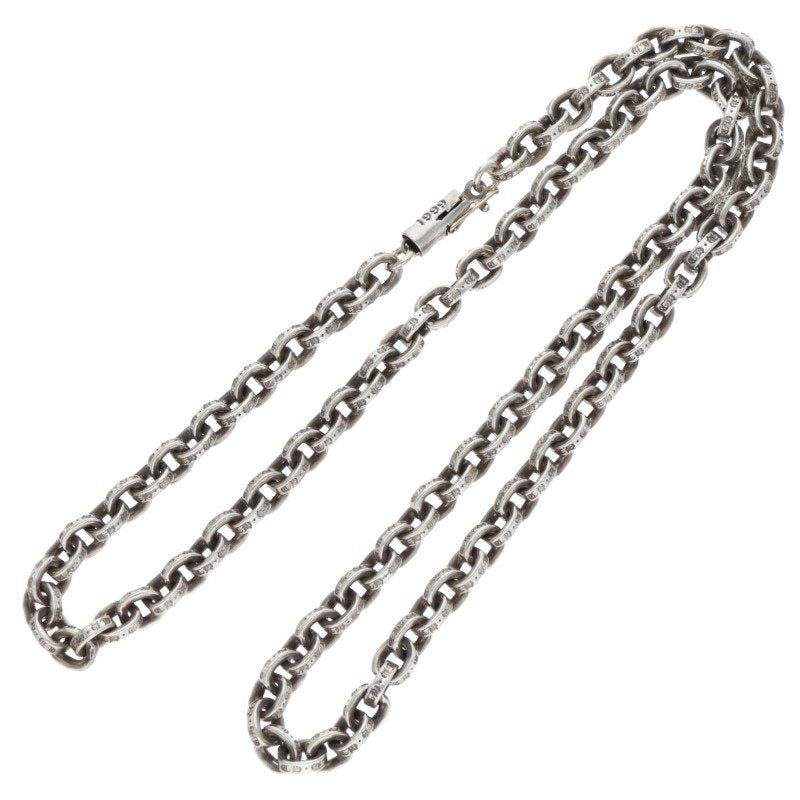 Chrome Hearts 925 Paper Chain Silver Necklace Size 18INCH