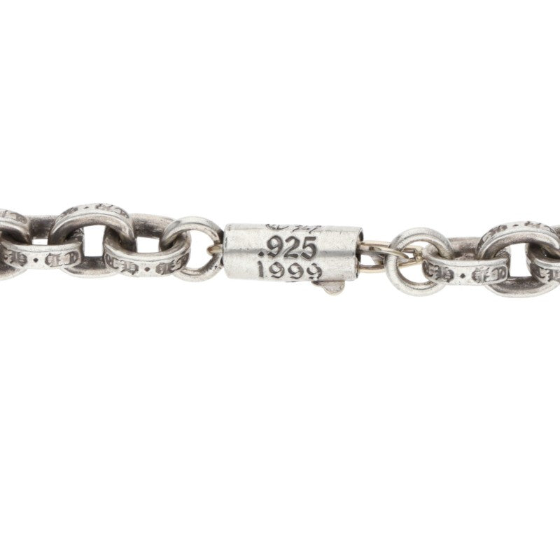 Chrome Hearts 925 Paper Chain Silver Necklace Size 18INCH