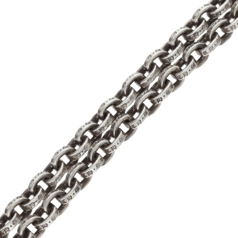 Chrome Hearts 925 Paper Chain Silver Necklace Size 18INCH
