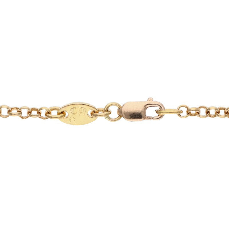 Chrome Hearts 22K Roll Chain Gold Necklace Size 18INCH