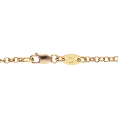 Chrome Hearts 22K Roll Chain Gold Necklace Size 18INCH