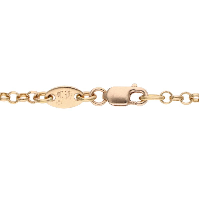 Chrome Hearts 22K Roll Chain Gold Necklace Size 20INCH