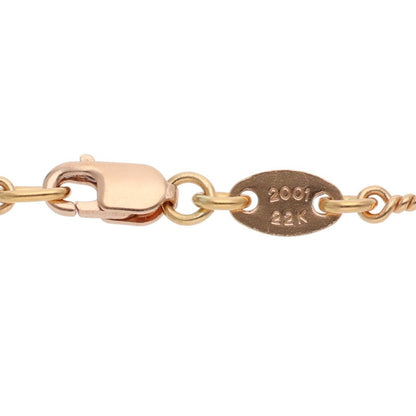 Chrome Hearts 22K Gold Twist Chain Necklace Size 24