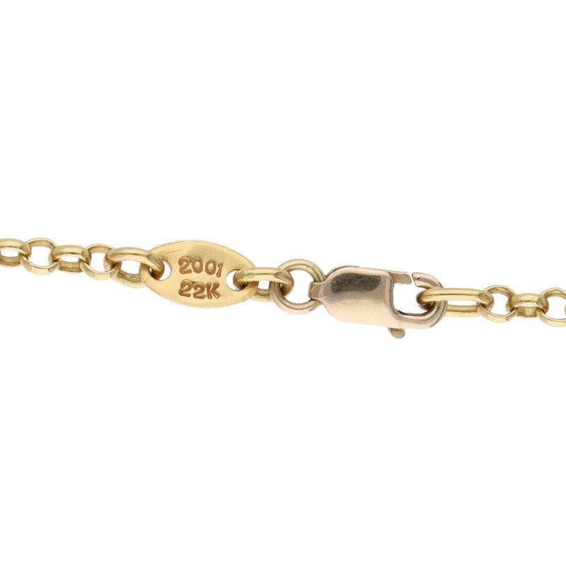 Chrome Hearts 22K Roll Chain Gold Yellow Size 18INCH