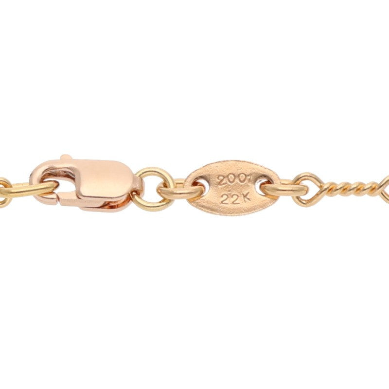 Chrome Hearts 22K Twist Chain Gold Necklace Size 20INCH