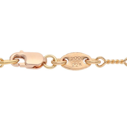 Chrome Hearts 22K Twist Chain Gold Necklace Size 20INCH