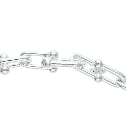 TIFFANY&Co. 925 Hardware Link Silver Necklace Size 18INCH