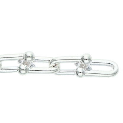 TIFFANY&Co. 925 Hardware Link Silver Necklace Size 18INCH