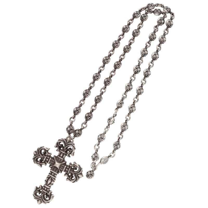 Chrome Hearts Cross Ball Filigree Cross Necklace Size 30INCH