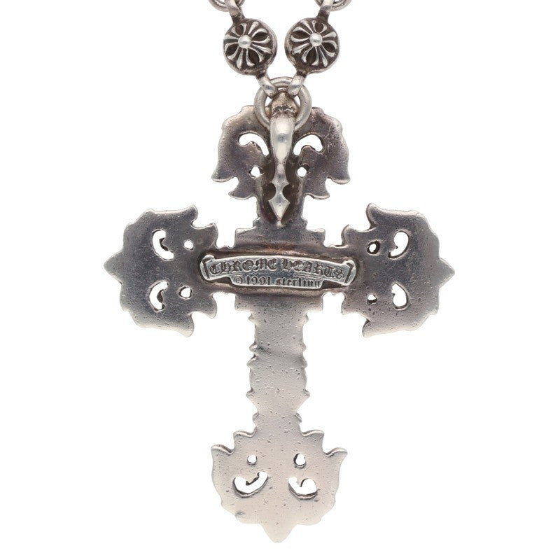 Chrome Hearts Cross Ball Filigree Cross Necklace Size 30INCH