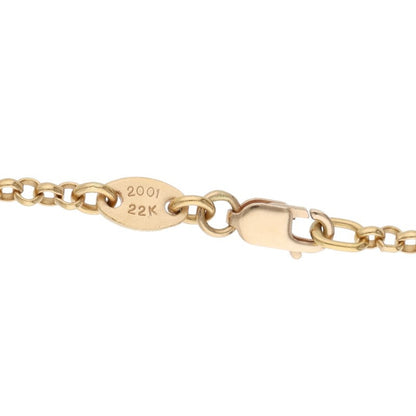 Chrome Hearts 22K Gold Roll Chain Necklace Size 20INCH