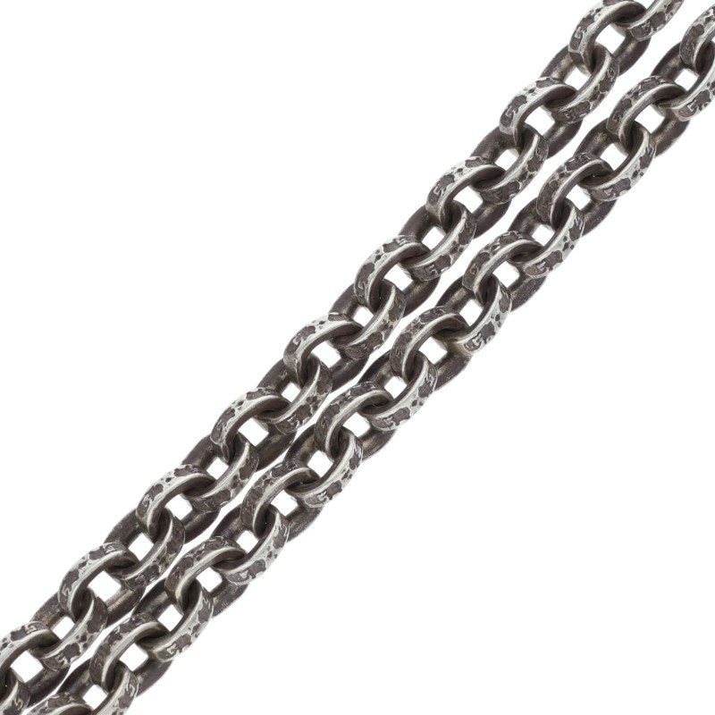 Chrome Hearts Paper Chain Silver Necklace Size 20INCH