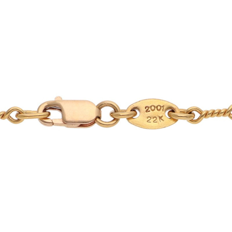 Chrome Hearts 22K Twist Chain Gold Necklace Size 24INCH