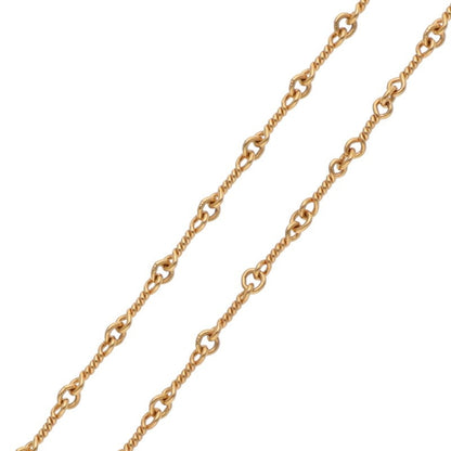 Chrome Hearts 22K Twist Chain Gold Necklace Size 24INCH