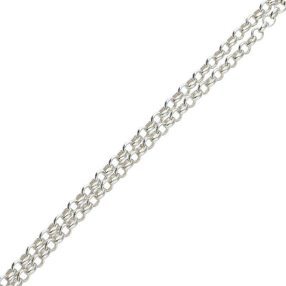 Chrome Hearts Roll Chain Silver Necklace Size 18INCH