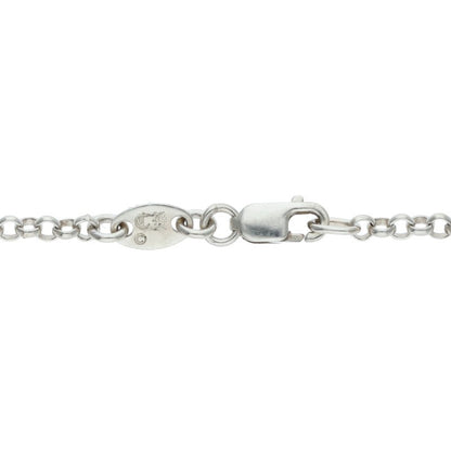 Chrome Hearts 925 Silver Roll Chain Necklace Size 16INCH