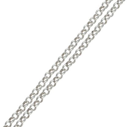 Chrome Hearts 925 Silver Roll Chain Necklace Size 16INCH