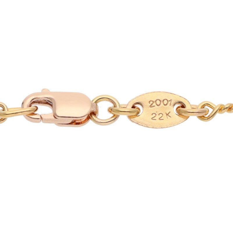 Chrome Hearts 22K Twist Chain Gold Necklace Size 20INCH