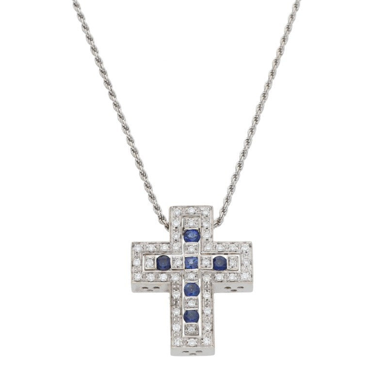 DAMIANI Belle Epoque S K18WG Sapphire Necklace Size S