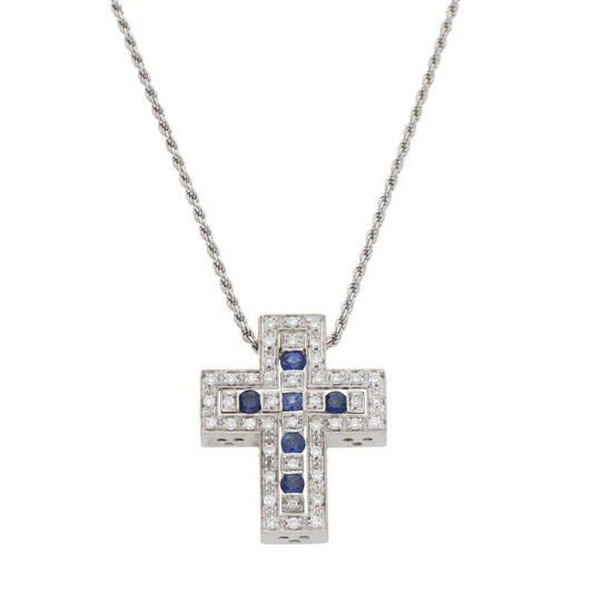 DAMIANI Belle Epoque S K18WG Sapphire Necklace Size S