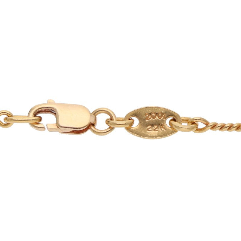 Chrome Hearts 22K Twist Chain Gold Yellow Size 18INCH