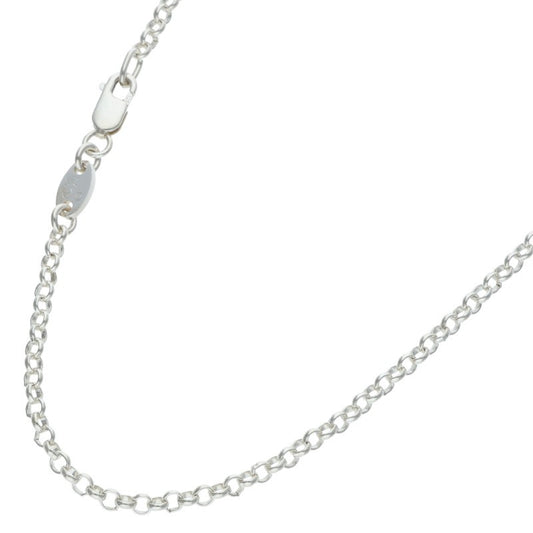 Chrome Hearts 925 Silver Roll Chain Necklace Size 18INCH