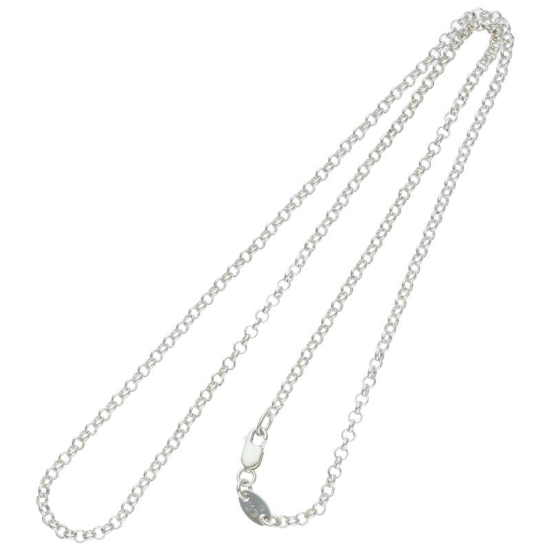 Chrome Hearts 925 Silver Roll Chain Necklace Size 18INCH