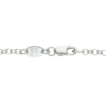 Chrome Hearts 925 Silver Roll Chain Necklace Size 18INCH