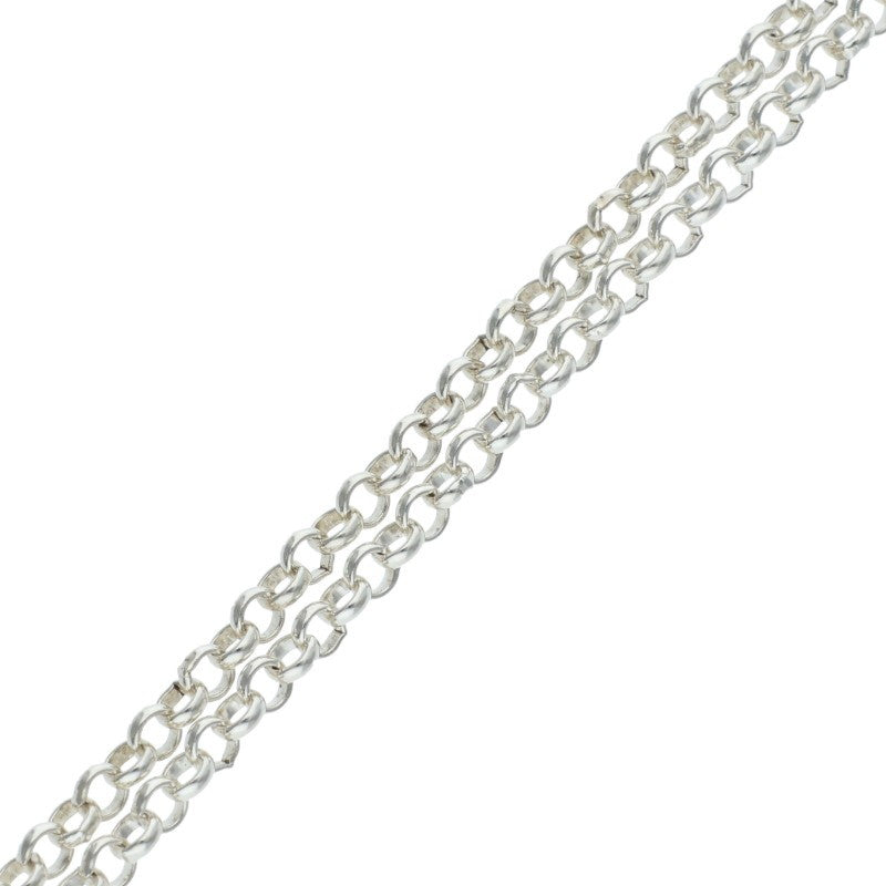 Chrome Hearts 925 Silver Roll Chain Necklace Size 18INCH