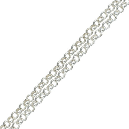 Chrome Hearts 925 Silver Roll Chain Necklace Size 18INCH