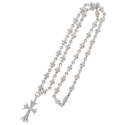 Chrome Hearts 18K Tiny E Fat Diamond Necklace Size 20INCH