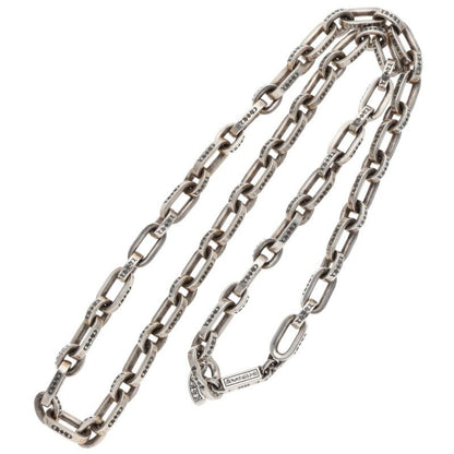 Chrome Hearts 925 Silver Paper E Chain Necklace Size 24INCH