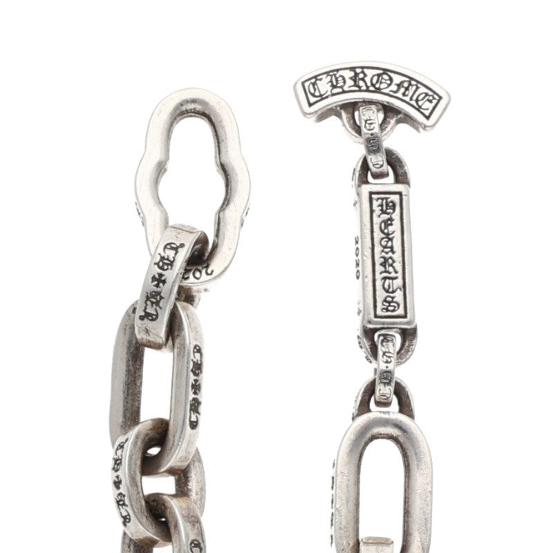 Chrome Hearts 925 Silver Paper E Chain Necklace Size 24INCH