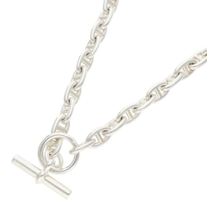HERMES Chaine d'Ancre PM Silver Choker Necklace Size PM