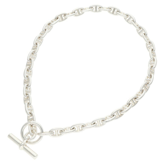 HERMES Chaine d'Ancre PM Silver Choker Necklace Size PM