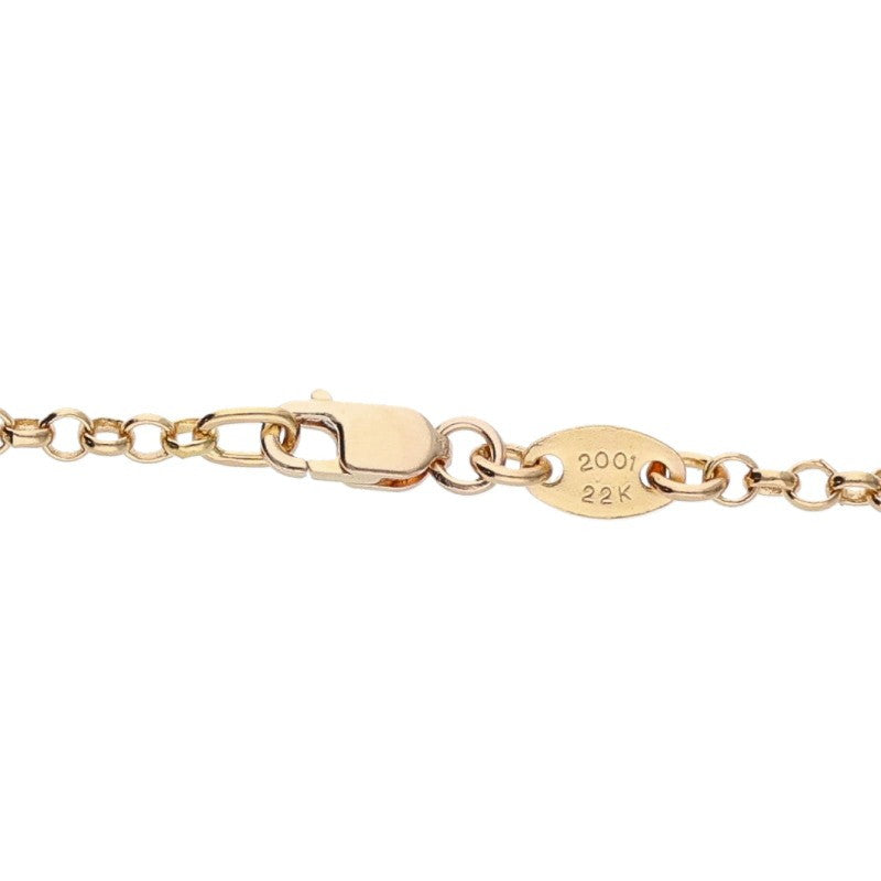 Chrome Hearts 22K Yellow Gold Chain Necklace Size 18INCH