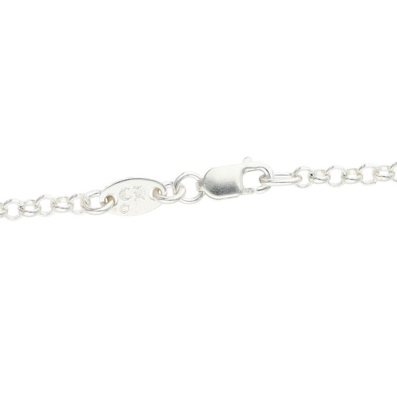 Chrome Hearts Roll Chain Silver Necklace Size 20 Inch