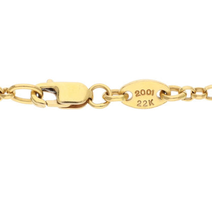 Chrome Hearts 22K Yellow Gold Chain Necklace Size 18INCH