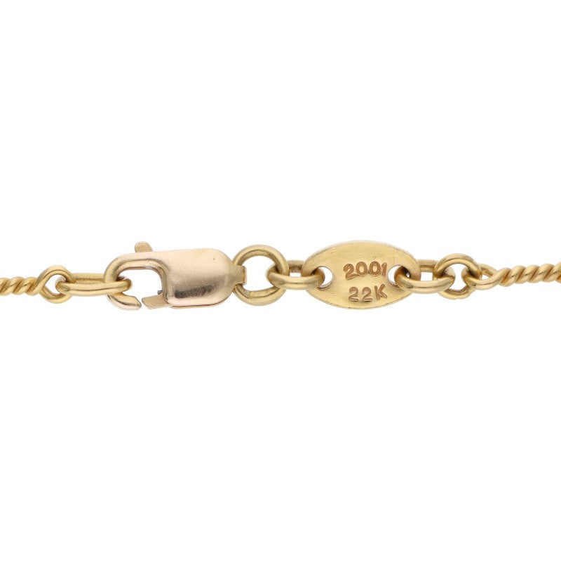 Chrome Hearts 22K Yellow Gold Chain Necklace Size 16INCH