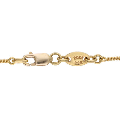 Chrome Hearts 22K Yellow Gold Chain Necklace Size 16INCH