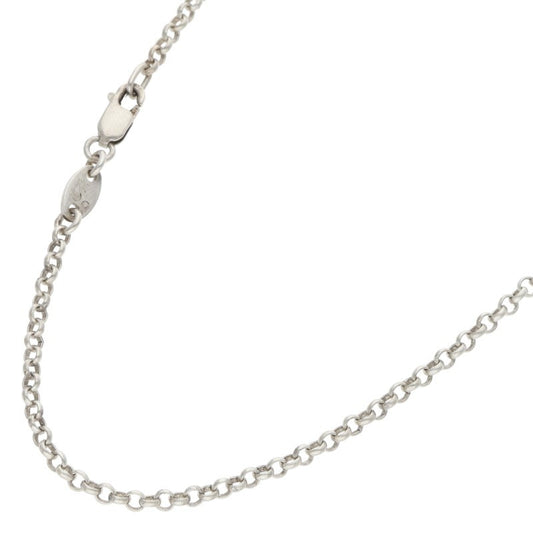 Chrome Hearts 925 Silver Roll Chain Necklace Size 18INCH