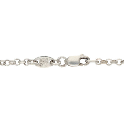 Chrome Hearts 925 Silver Roll Chain Necklace Size 18INCH